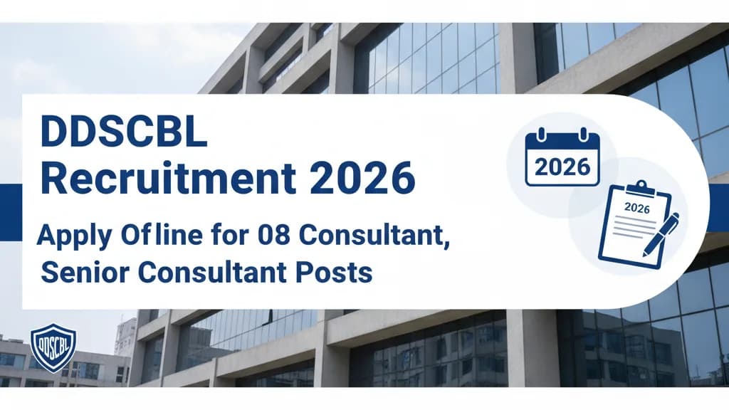 DDSCBL Recruitment 2026 - Apply Offline for 08 Consultant, Senior Consultant Posts